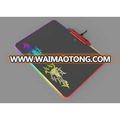 Gaming mouse pad with RGB led flashing function